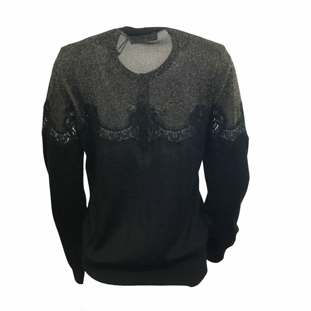 Dolce & Gabbana Black Lace Knit Cardigan - Picture 3 of 4